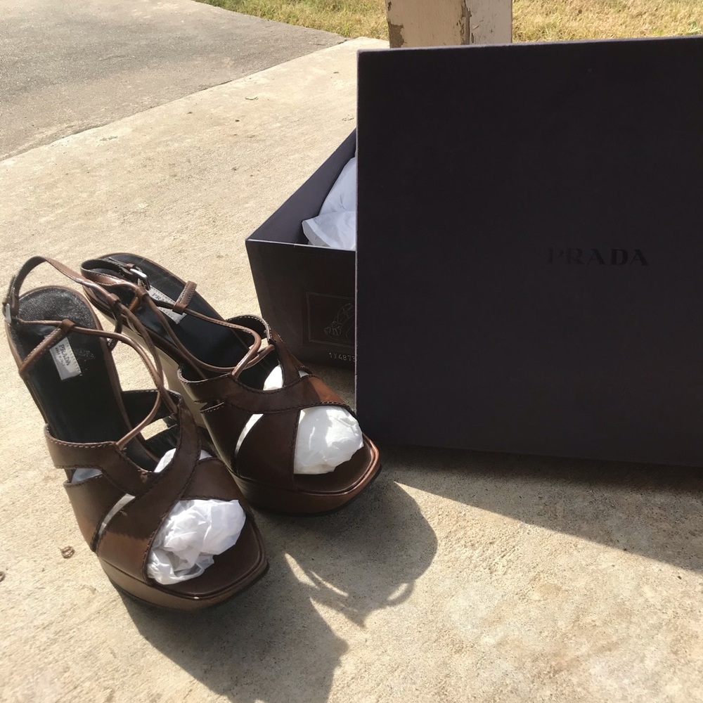 Prada heel sandals